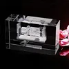 Blank 3d laser engraving flower glass K9 crystal cube UV printing beauty engraving photo cube for gift