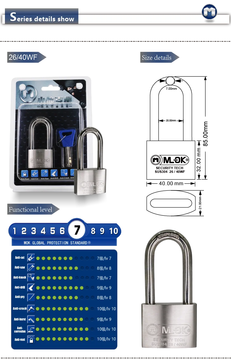 Mok Master Key Padlock Keyed Alike Lock Keyed Difference Cheap Padlocks