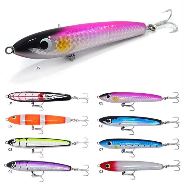 20cm 90g Handmade Wooden Floating /sinking Stick Baits Blue/pink/red