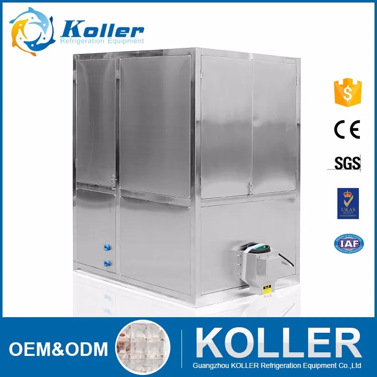 Koller Automatic Crystal Ice Machine 1 Ton Ice Cube Making Machine With