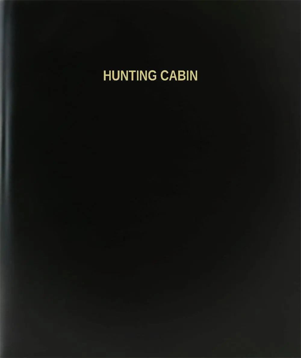 BookFactory® Hunting Cabin Log Book / Journal / Logbook - 120 Page, 8.5"x11", Black Hardbound (XLog-120-7CS-A-L-Black(Hunting Cabin Log Book))