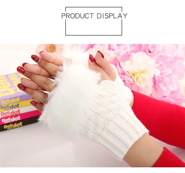 Women Gloves Stylish Hand Warmer Winter Gloves Women Arm Crochet