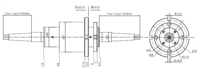 Miniature rotary electrical couplings slipring 1 2 3 4 multil channel fiber optic rotary joint slip ring FORJ