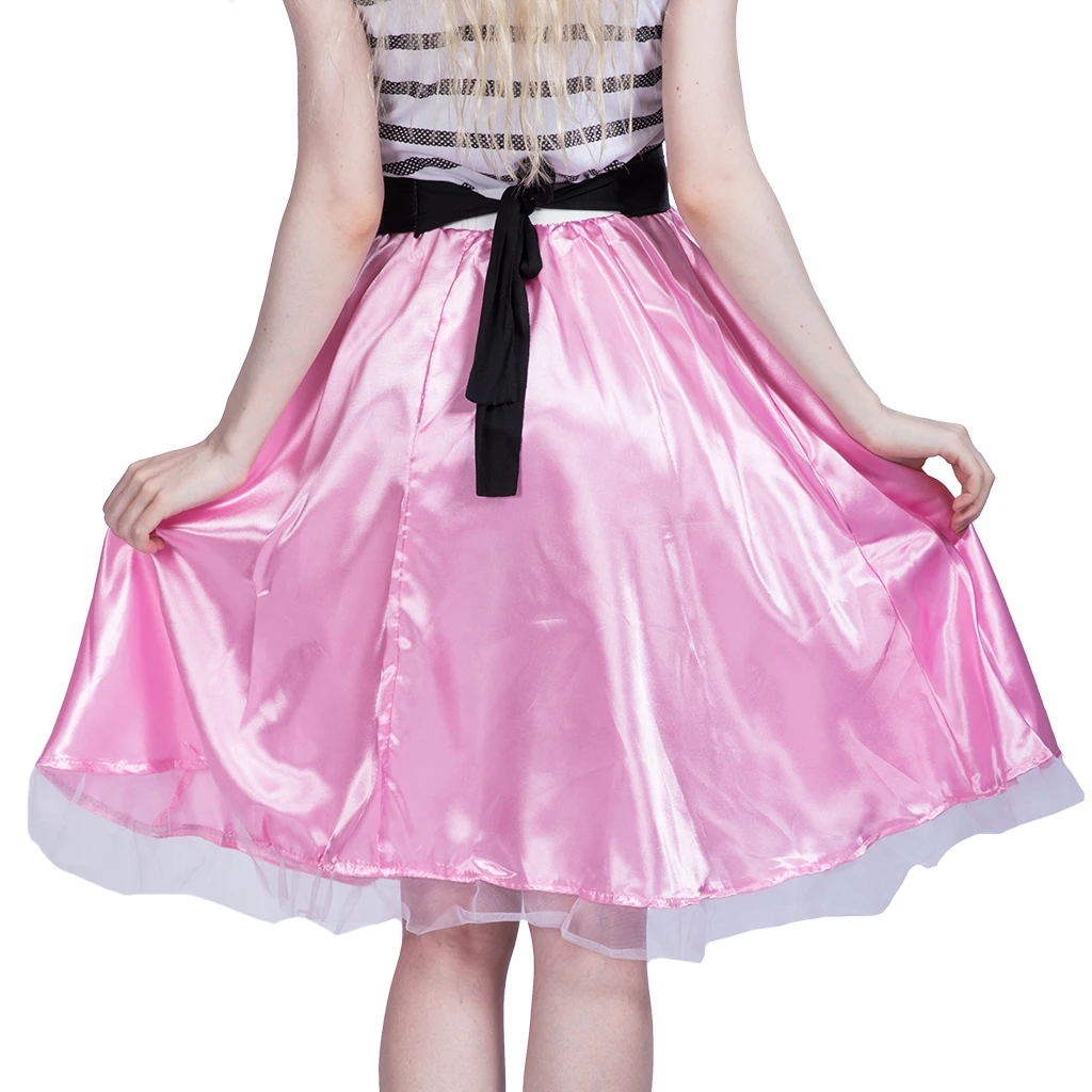 关闭肩膀 poodle 裙子为妇女粉红色的礼服和围巾万圣节服装妇女的时尚