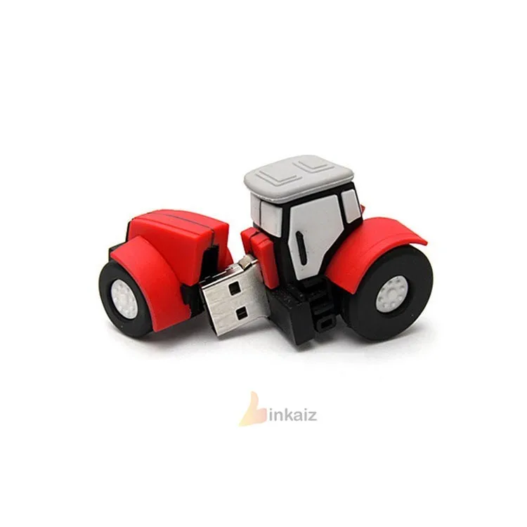 excavator usb stick/custom soft pvc rubber 3D excavator usb flash drive - ANKUX.COM