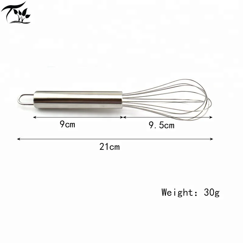 
8' Kitchen Whisk Manual Egg Beater Stainless Steel Egg Whisk 
