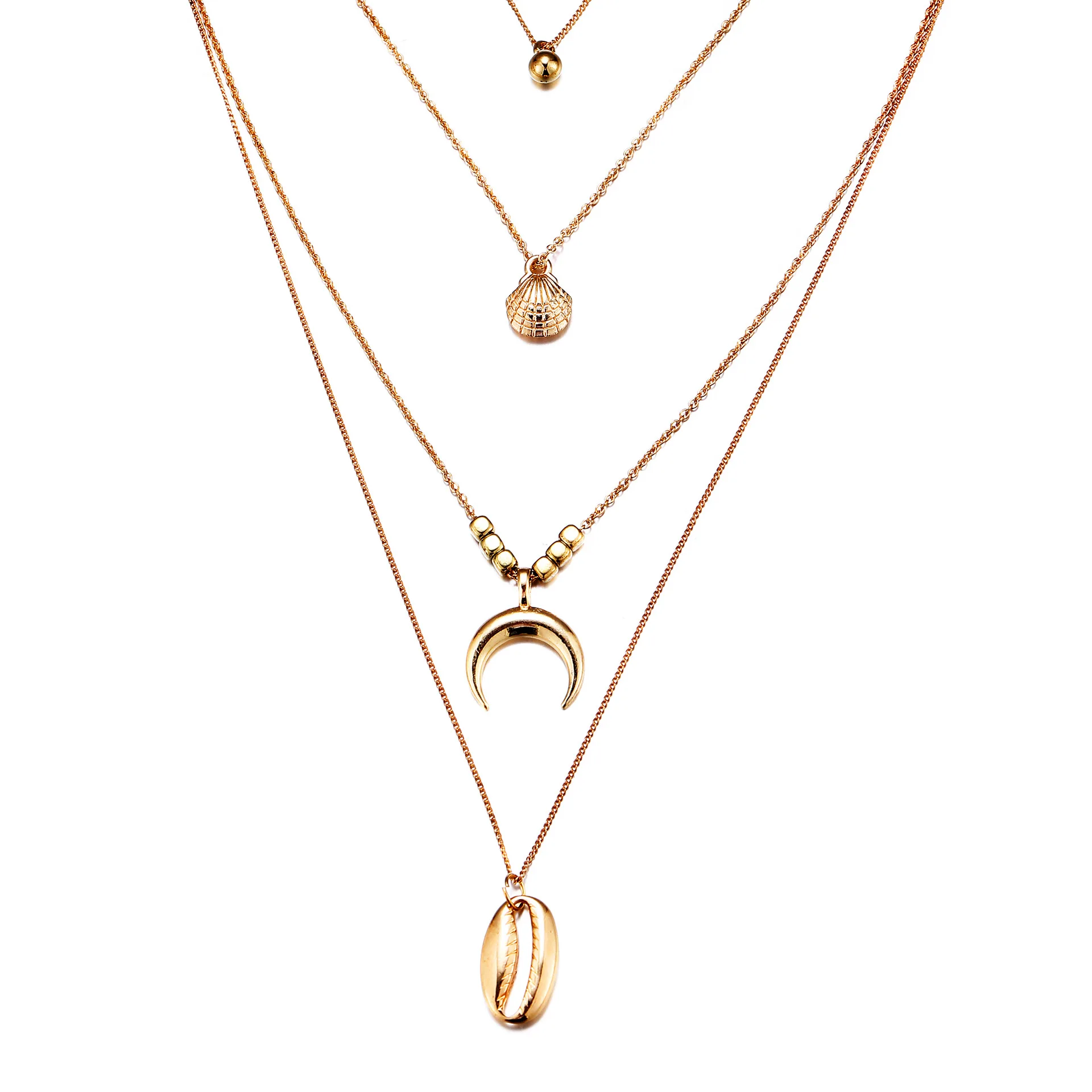 Fashion shell gold necklace designs For Women wholesale N96202