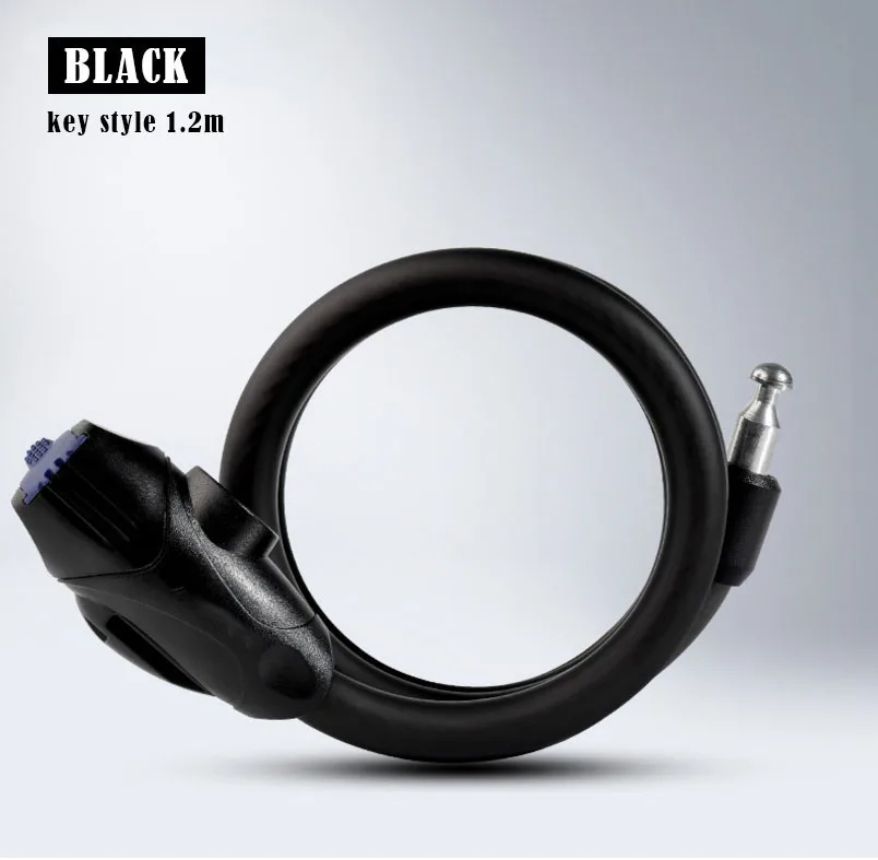 Spiral Mountain Bike Lock with 2 Keys 6mm x 550mm Bicycle Gate Security Cycle