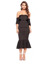 

2019 Asymmetric Ruffle Off Shoulder Sexy Evening Dress For Women Party Dress