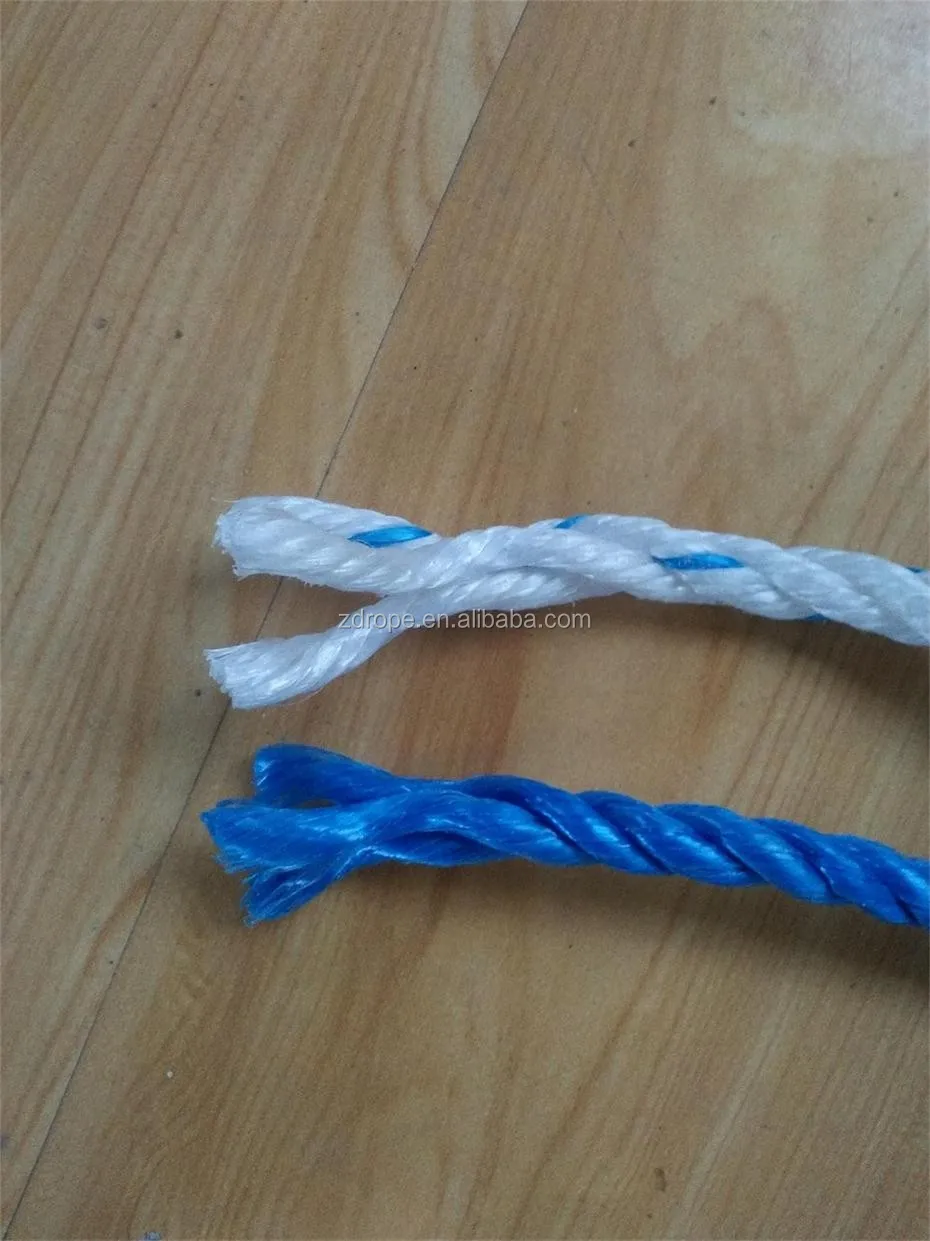 High Quality Pp Monofilament Twist Rope Type 3 Strand Danline Rope