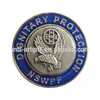 Round 3D Eagles Logo Blue color Round Shaped Badge
