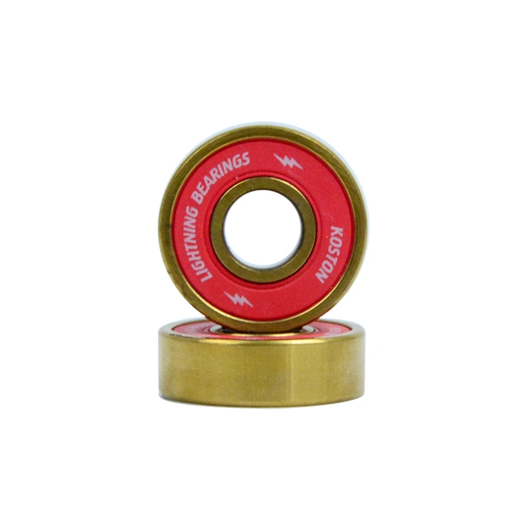 Custom High Speed Gold Color Skateboard Bearings With Titanium Nitride