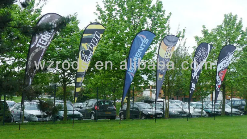 Street Marketing Flying Drop Down Banners Stand