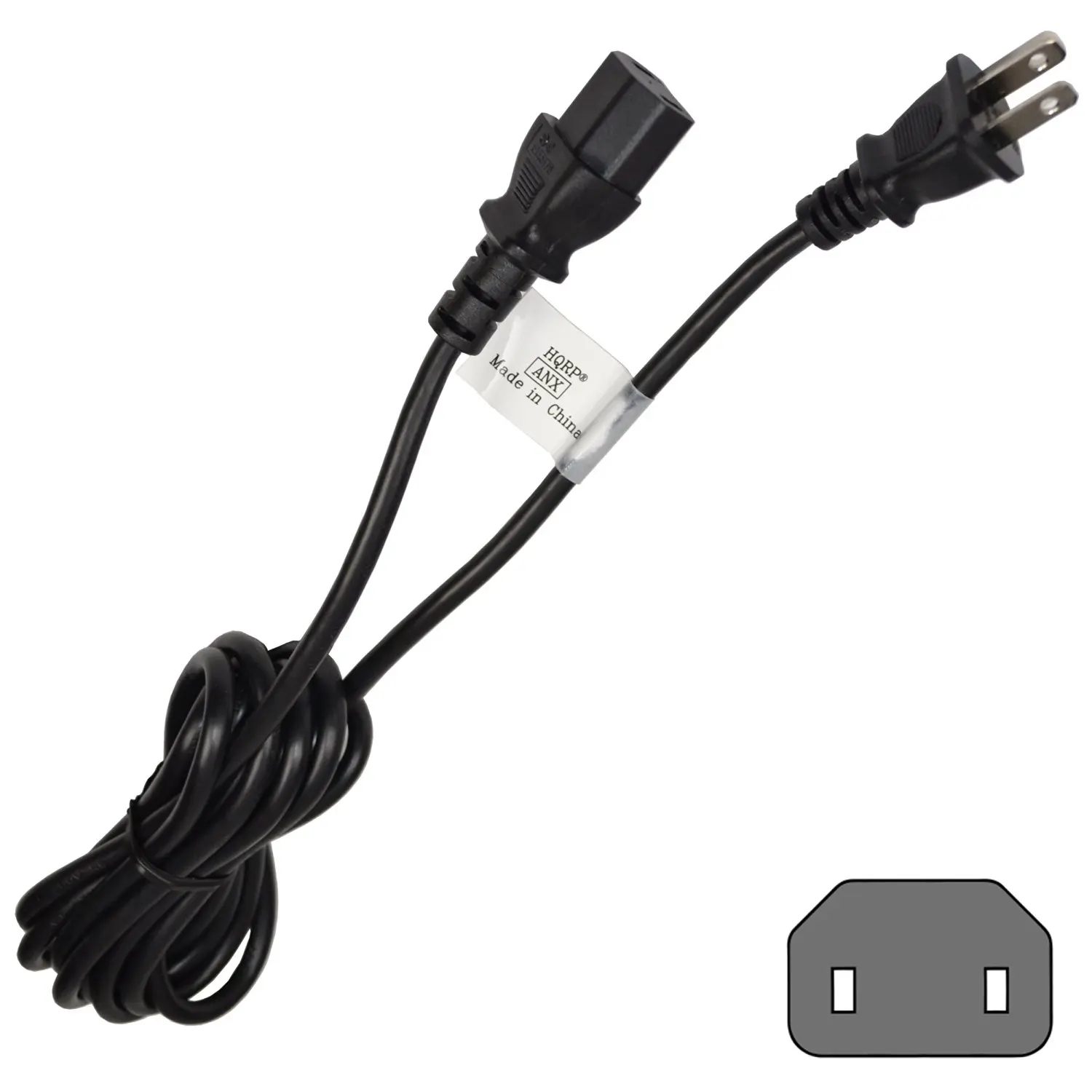 HQRP 10ft AC Power Cord for Xbox 360 Jasper, Falcon and Slim model Power Adapter Mains Cable + HQRP Coaster
