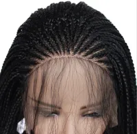 

Synthetic braid lace front wigs higher temperature resistant fibre wig 24inch