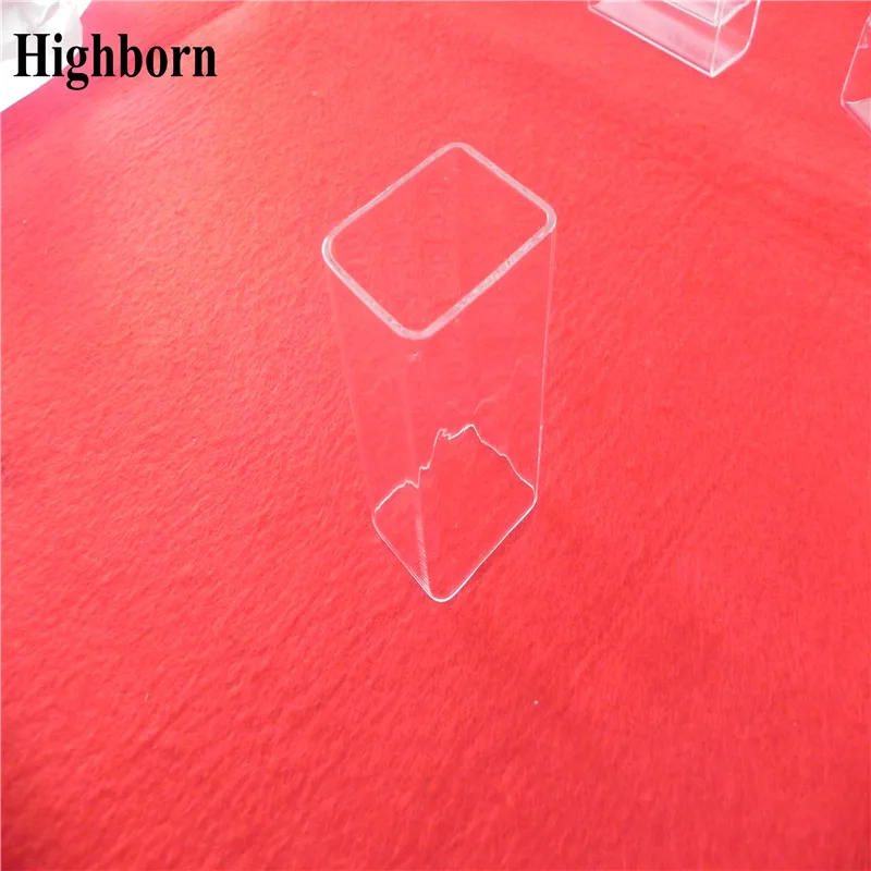 
transparent polish square quartz glass tube 