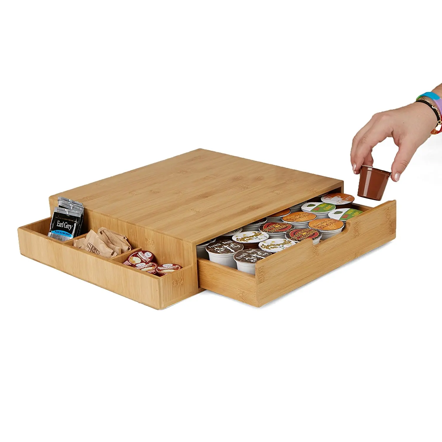 Coffee Machine Stand Coffee Pod Capsule Teabags Box Holder Organizer