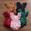 Boutique New born Baby Girls Kids Ruffle Romper Bodysuit Infant Onesie Baby Clothes Cute Baby Bubble Romper Flutter