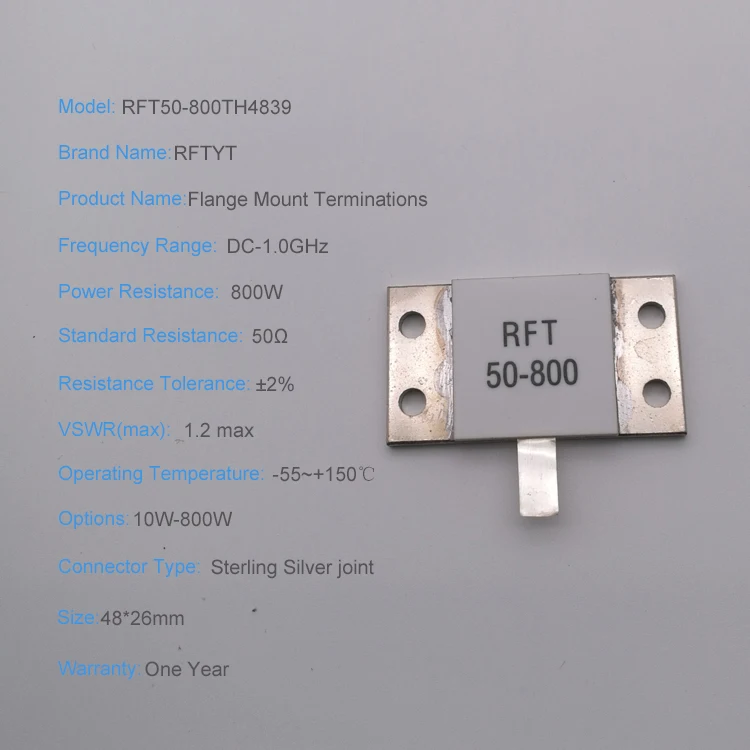 Rftyt Adjustable High Power Resistor 50 Ohm 800w Watt Rf Power Resistor
