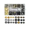 120 Sets Snap Fasteners Kit, Metal Snap Buttons Press Studs with 4 Pieces Fixing Tools, 6 Color Clothing Snaps Kit for Leather