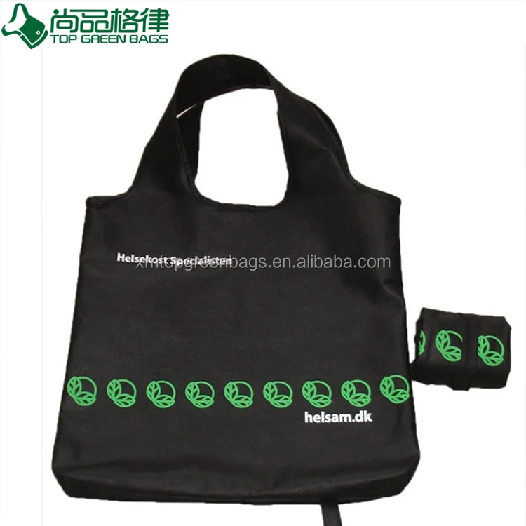 
customized foldable recycle fold shopping bag design polyester shopper folding tote 
