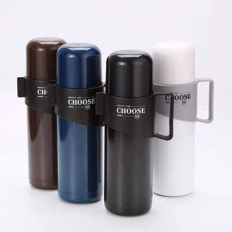 

Insulated thermos stainless steel vacuum flask color changing hot water thermo mug, White, brown, blue, black