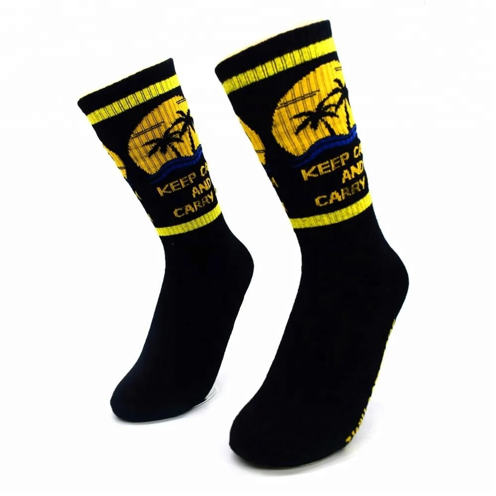 Mens Sports Socks Custom logo Cotton Thick Fashion Casual Socks