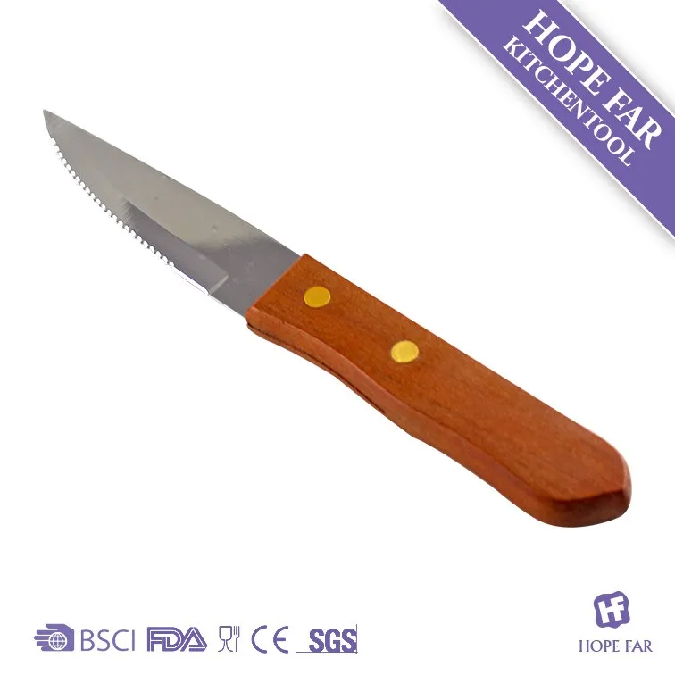 4pcs Wooden Handle Stainless Steel Kitchen Knife Knives Set Serrated