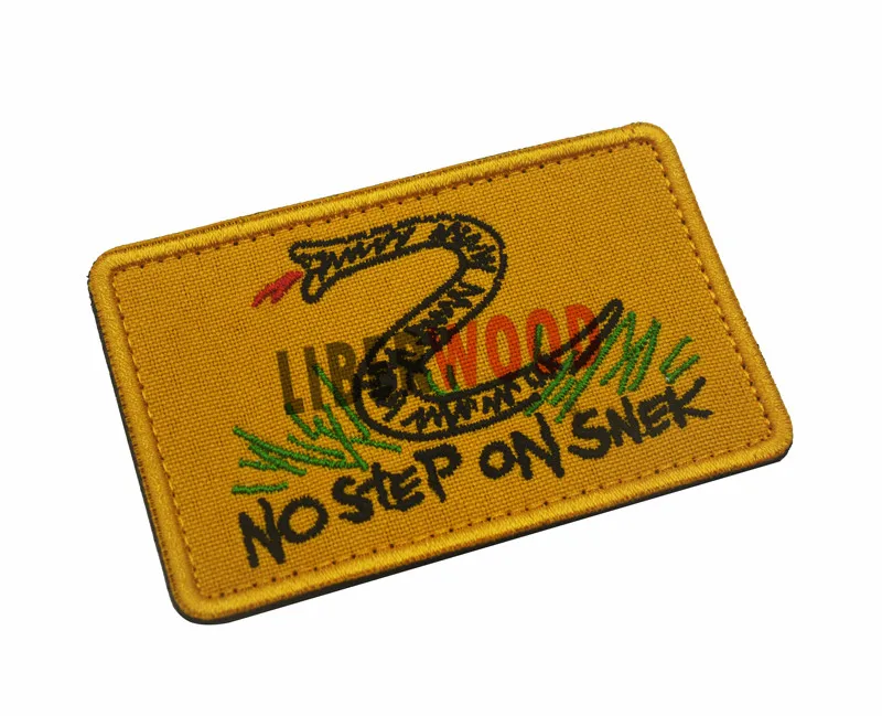 

Funny Gadsden Parody Meme Snake Patch Dont Tread On Me No Step on Snek Meme Funny Patch Badge for Jeans Jacket Backpack STOCK