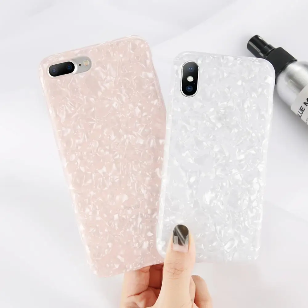 USLION Luxury Shell Glitter Soft TPU Cover for iphone X XR XS MAX 6 7 8 Plus