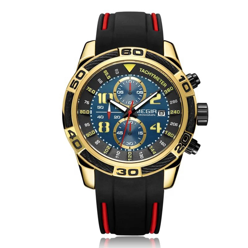 

Megir manufacturer luxury man chrono watch bands relojes hombre custom watches wrist men watch, Ips iprg ipg