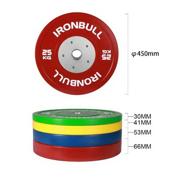 
Ironbull IWF standard competition Bumper Plates 