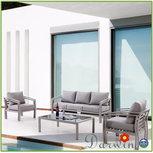 Outdoor Furniture Foshan/shunde Outdoor Patio Aluminum Frame Sofa Set