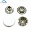 Wholesale Classic Round White Painted Brass Metal Garment Snap Button for Leather