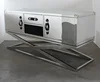 Lovely Living Design TV Bench Stainless Steel Genuine Leather Handles