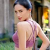Multifunctional extremely fit seamless cross made custom printed sports bra for wholesales