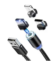 

LED android type-c Micro USB Magnet Charger Charging 3 in 1 data usb cable