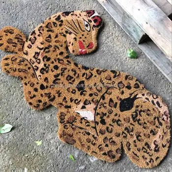 Spray Gedruckt Naturfaser Tier Leopard Tur Teppich Buy Leopard