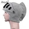 Novelty Roman Hats Knight Helmet Caps Handmade Knit Warm Winter Men Women's Gift Funny Party Mask Gag Beanies A01