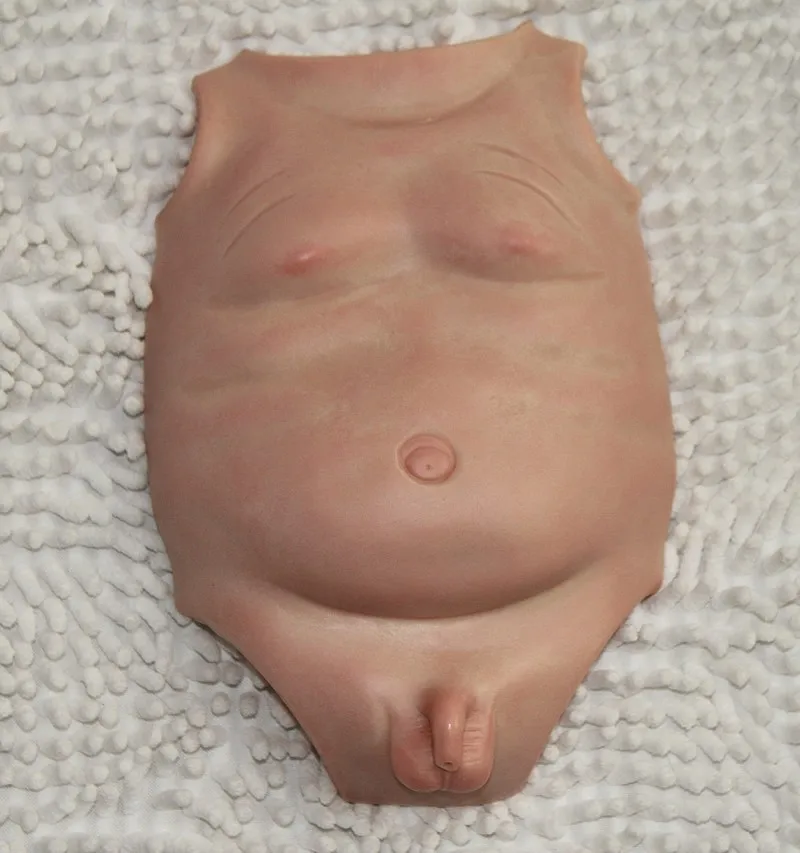 Soft Vinyl Reborn Baby Dolls Belly Plates Tummy Realistic Boy Girl Painted Belly for Reborn Baby