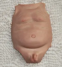 Soft Vinyl Reborn Baby Dolls Belly Plates Tummy Realistic Boy Girl Painted Belly for Reborn Baby