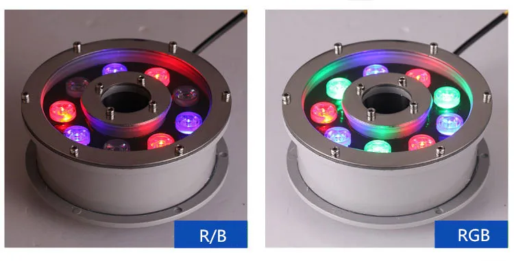 rgb color changing led fountain ring light
