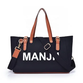leather tote strap wholesale casual bag handbags cotton canvas custom larger
