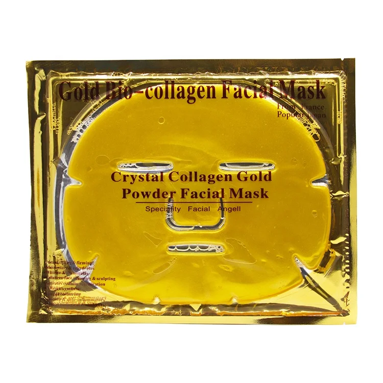 
24k Gold Collagen Hydrogel Face Masks WHOLESALE Hyaluronic Acid Vitamins E & C face Mask 