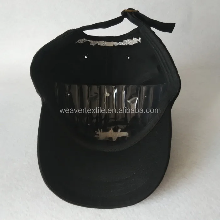 
Black Unstructured Dad Hat Flat Embroidery Baseball Cap 