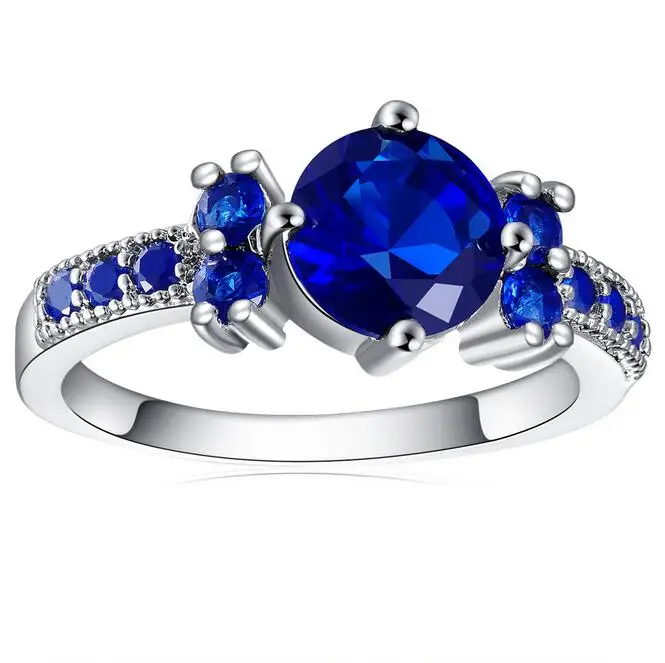 

Luxury ring Sapphire Rings 10KT Gold Filled ring for women wedding, N/a