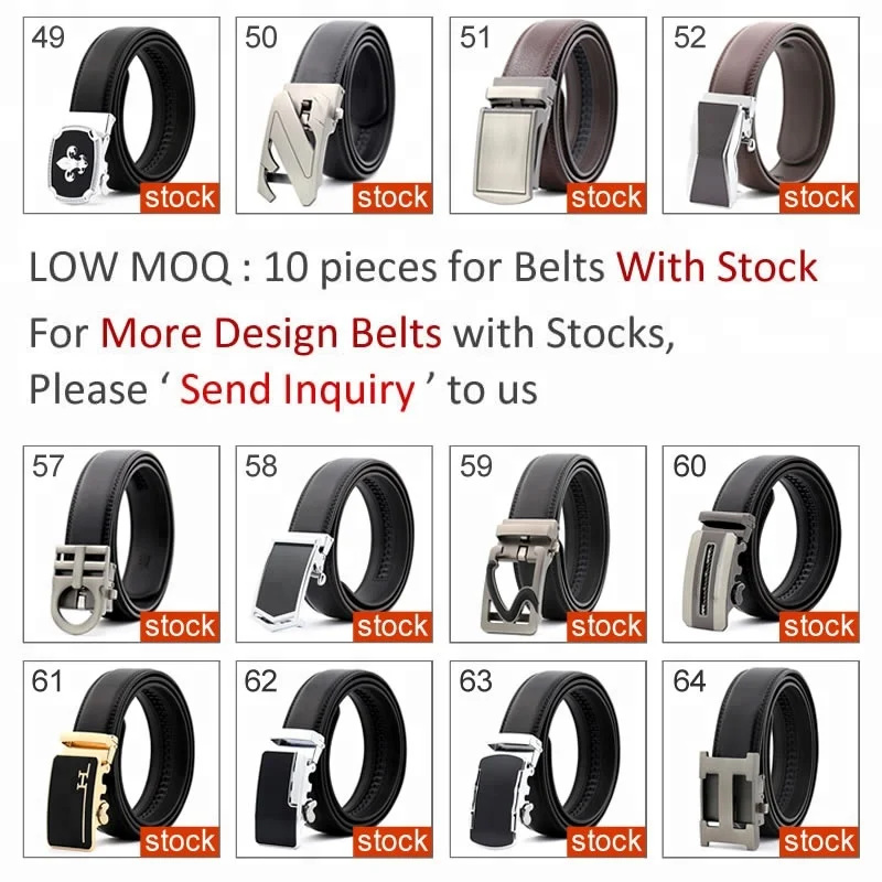 
Custom Wholesale Personalized Private Label Auto Automatic Ratchet Sliding Men Genuine Leather Belt for Men 