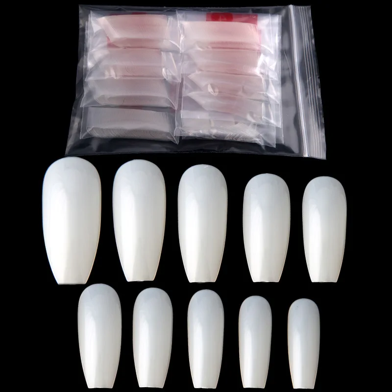 

FREE SHIPPING High Quality New Arrive 600pcs/bag Nail Ballet French ABS Artificial Fingernails Coffin Nail Tips Clear