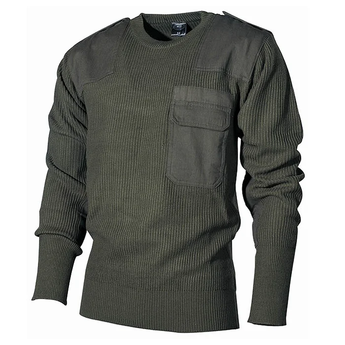 Wholesale Custom Knitting Wool Acrylic Black Military Army Pullover ...