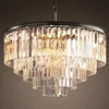 Antique Silver Crystal Chandelier Light Vintage 1920S Odeon Clear Glass Fringe 5 Tier Chandelier Nickle Crystal Light CZ2527B/17
